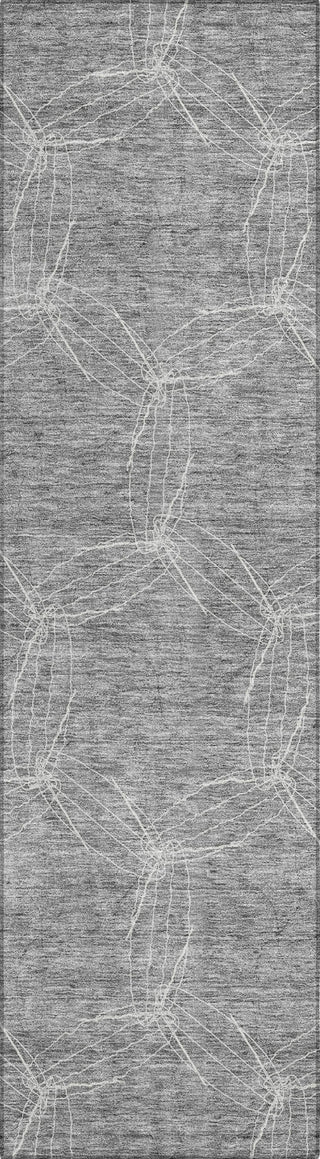 Piper Looms Chantille Geometric ACN968 Gray Machine Washable Area Rug Runner Main Image