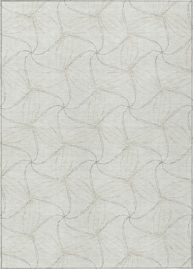 Piper Looms Chantille Geometric ACN968 Ivory Machine Washable Area Rug main image