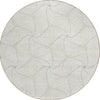 Piper Looms Chantille Geometric ACN968 Ivory Machine Washable Area Rug Round Main Image