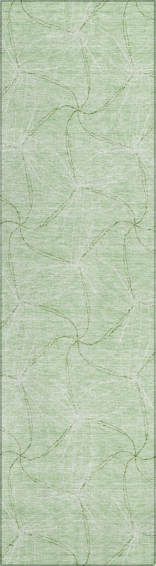 Piper Looms Chantille Geometric ACN968 Mint Machine Washable Area Rug Runner Main Image
