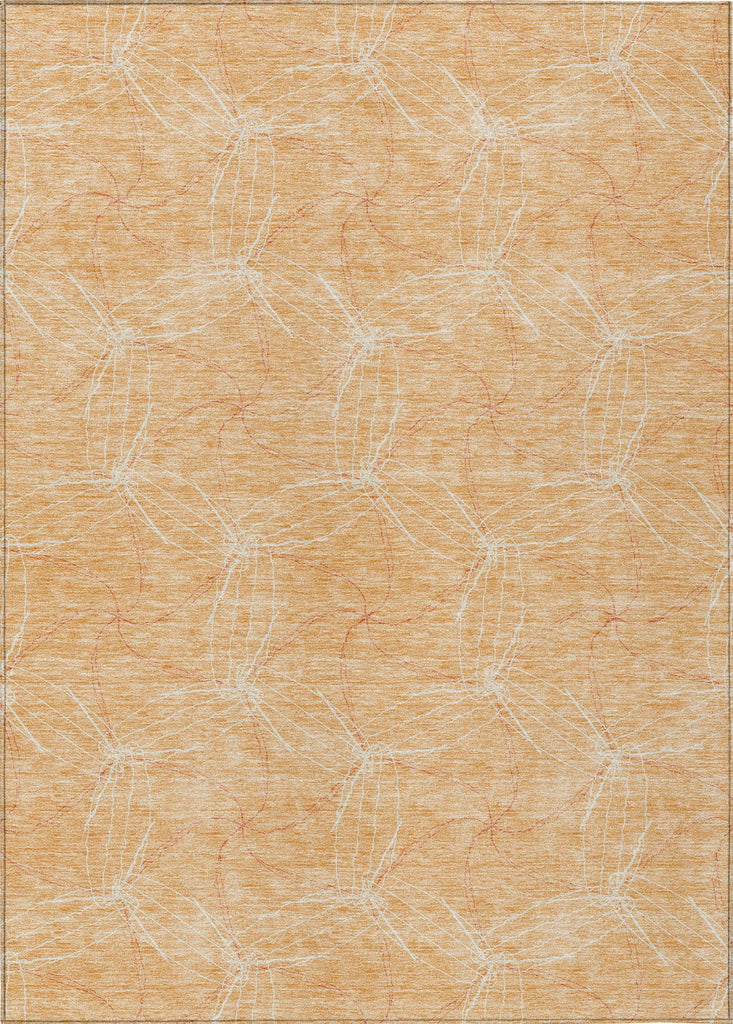 Piper Looms Chantille Geometric ACN968 Peach Machine Washable Area Rug main image