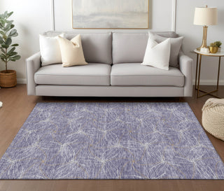 Piper Looms Chantille Geometric ACN968 Purple Machine Washable Area Rug Lifestyle Image Feature