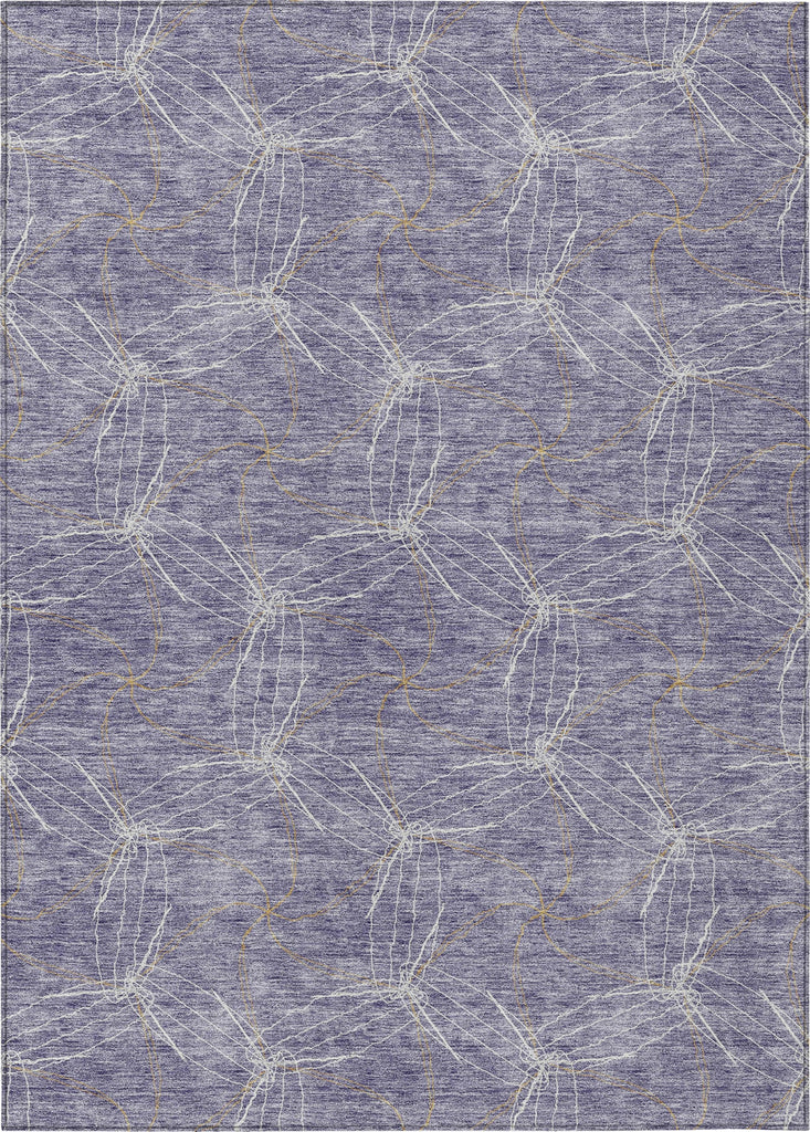 Piper Looms Chantille Geometric ACN968 Purple Machine Washable Area Rug main image