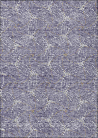 Piper Looms Chantille Geometric ACN968 Purple Machine Washable Area Rug main image