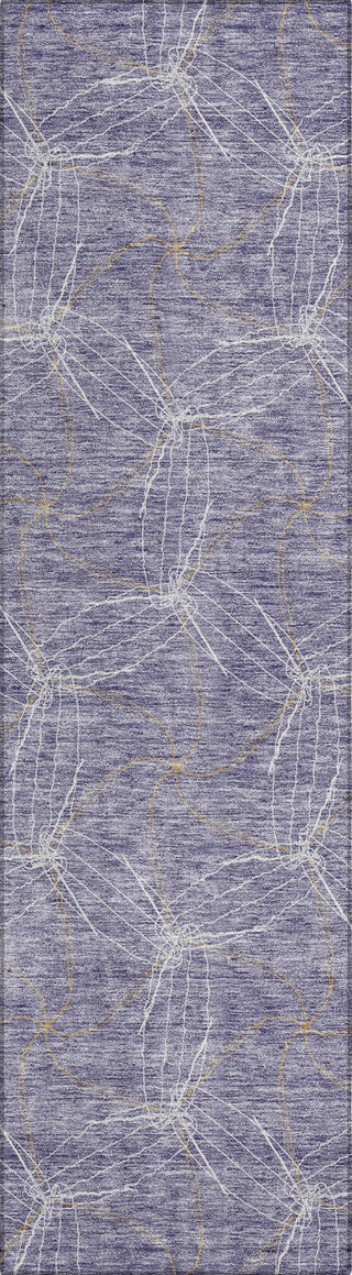 Piper Looms Chantille Geometric ACN968 Purple Machine Washable Area Rug Runner Main Image