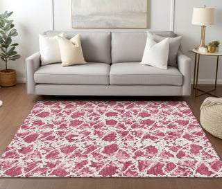 Piper Looms Chantille Abstract ACN969 Blush Machine Washable Area Rug Lifestyle Image Feature