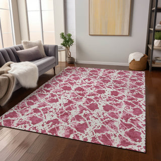 Piper Looms Chantille Abstract ACN969 Blush Machine Washable Area Rug Lifestyle Image Feature