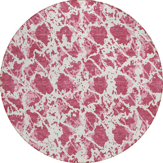Piper Looms Chantille Abstract ACN969 Blush Machine Washable Area Rug Round Main Image
