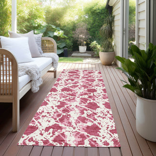 Piper Looms Chantille Abstract ACN969 Blush Machine Washable Area Rug Runner Outdoor Lifestyle Image Feature