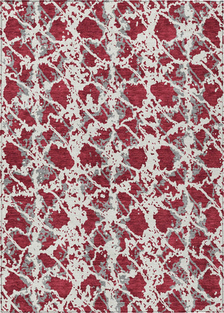 Piper Looms Chantille Abstract ACN969 Burgundy Machine Washable Area Rug main image