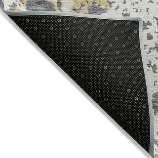 Piper Looms Chantille Abstract ACN969 Gray Machine Washable Area Rug Backing Image