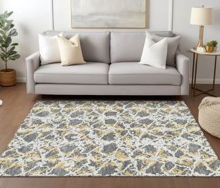 Piper Looms Chantille Abstract ACN969 Gray Machine Washable Area Rug Lifestyle Image Feature