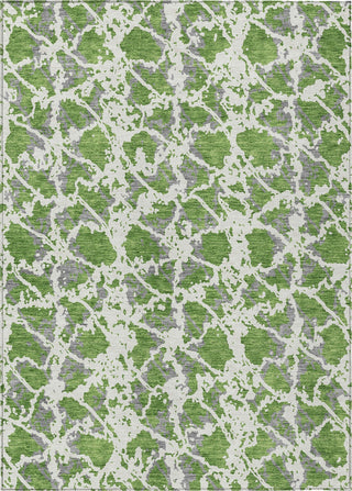 Piper Looms Chantille Abstract ACN969 Green Machine Washable Area Rug main image