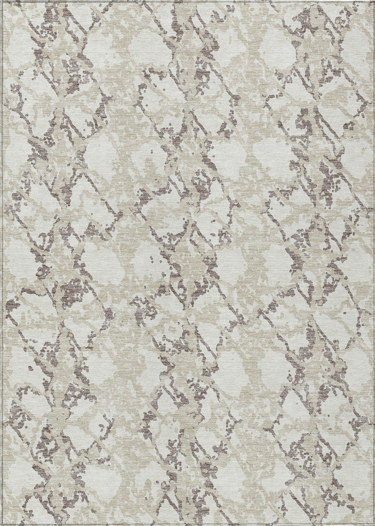 Piper Looms Chantille Abstract ACN969 Ivory Machine Washable Area Rug main image