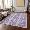 Piper Looms Chantille Abstract ACN969 Lilac Machine Washable Area Rug Lifestyle Image Feature