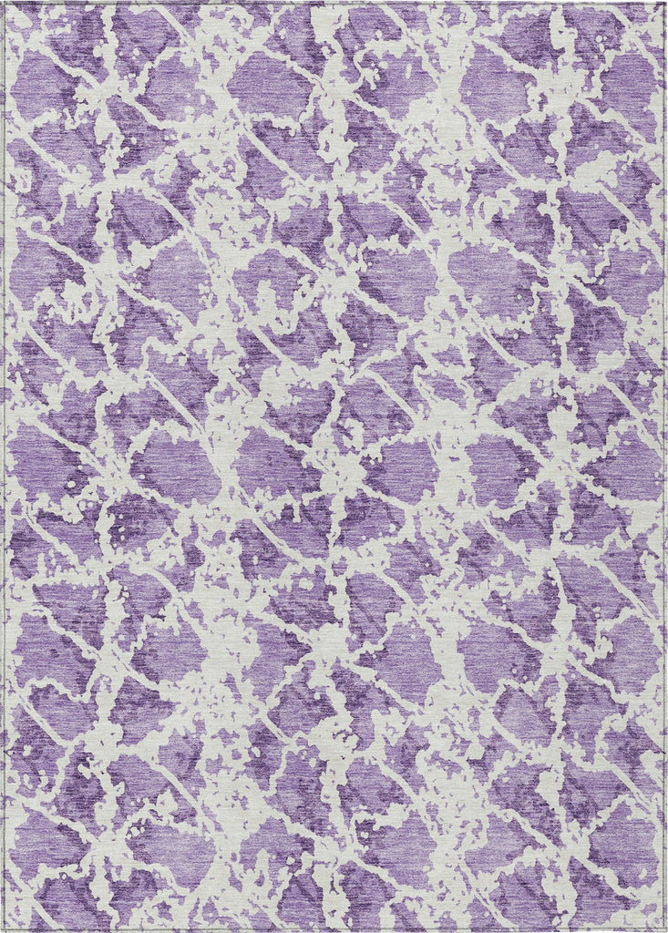 Piper Looms Chantille Abstract ACN969 Lilac Machine Washable Area Rug main image