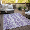 Piper Looms Chantille Abstract ACN969 Lilac Machine Washable Area Rug Outdoor Lifestyle Image Feature