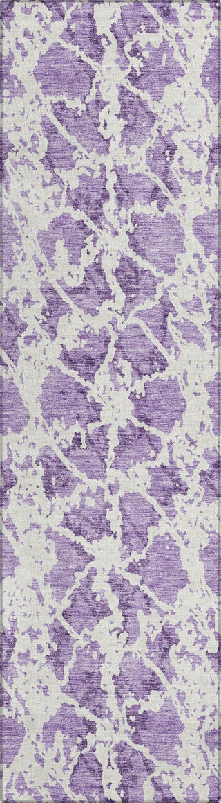 Piper Looms Chantille Abstract ACN969 Lilac Machine Washable Area Rug Runner Main Image