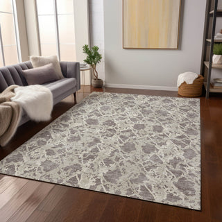 Piper Looms Chantille Abstract ACN969 Taupe Machine Washable Area Rug Lifestyle Image Feature
