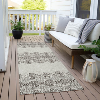 Piper Looms Chantille Southwest ACN970 Chocolate Machine Washable Area Rug Runner Outdoor Lifestyle Image Feature