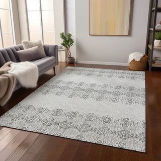 Piper Looms Chantille Southwest ACN970 Gray Machine Washable Area Rug Lifestyle Image Feature