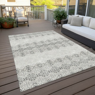 Piper Looms Chantille Southwest ACN970 Gray Machine Washable Area Rug Outdoor Lifestyle Image Feature