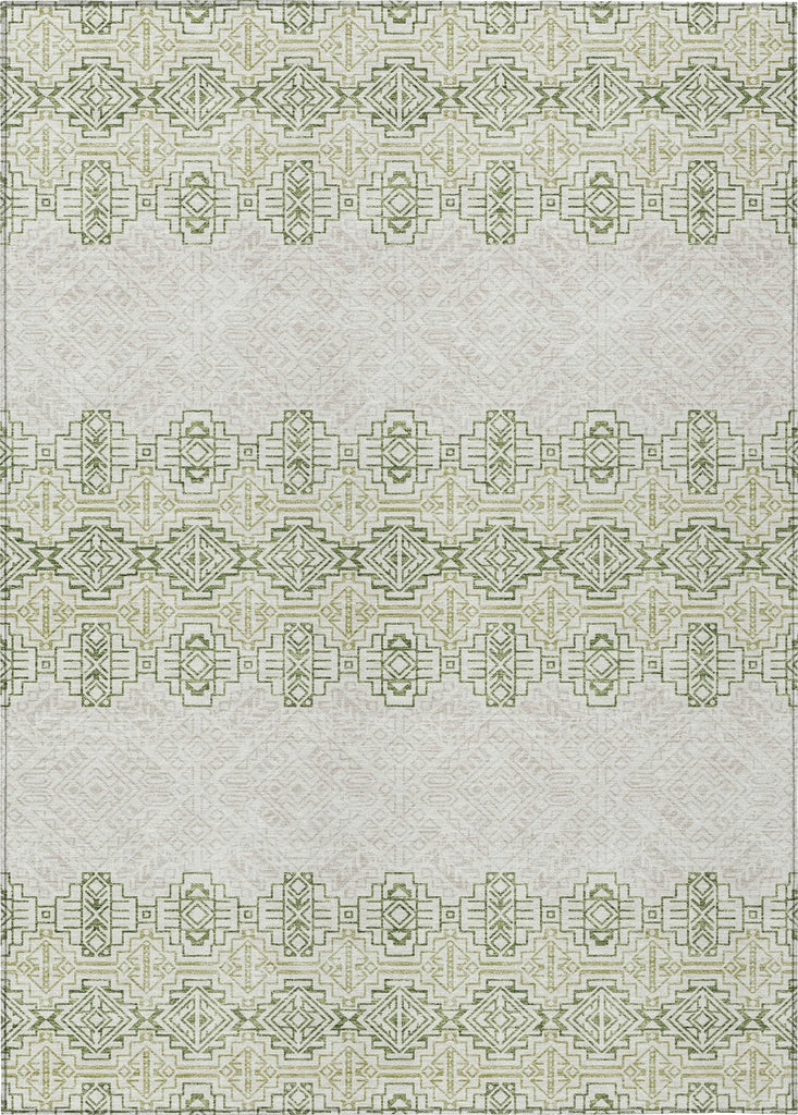 Piper Looms Chantille Southwest ACN970 Green Machine Washable Area Rug main image