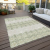 Piper Looms Chantille Southwest ACN970 Green Machine Washable Area Rug Outdoor Lifestyle Image Feature