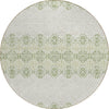 Piper Looms Chantille Southwest ACN970 Green Machine Washable Area Rug Round Main Image