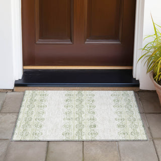 Piper Looms Chantille Southwest ACN970 Green Machine Washable Area Rug Scatter Outdoor Lifestyle Image Feature