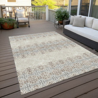 Piper Looms Chantille Southwest ACN970 Ivory Machine Washable Area Rug Outdoor Lifestyle Image Feature