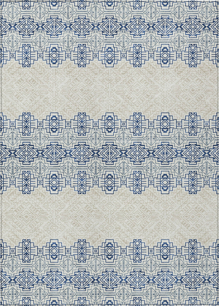 Piper Looms Chantille Southwest ACN970 Navy Machine Washable Area Rug main image