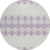 Piper Looms Chantille Southwest ACN970 Purple Machine Washable Area Rug Round Main Image