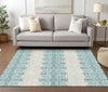 Piper Looms Chantille Southwest ACN970 Teal Machine Washable Area Rug Lifestyle Image Feature