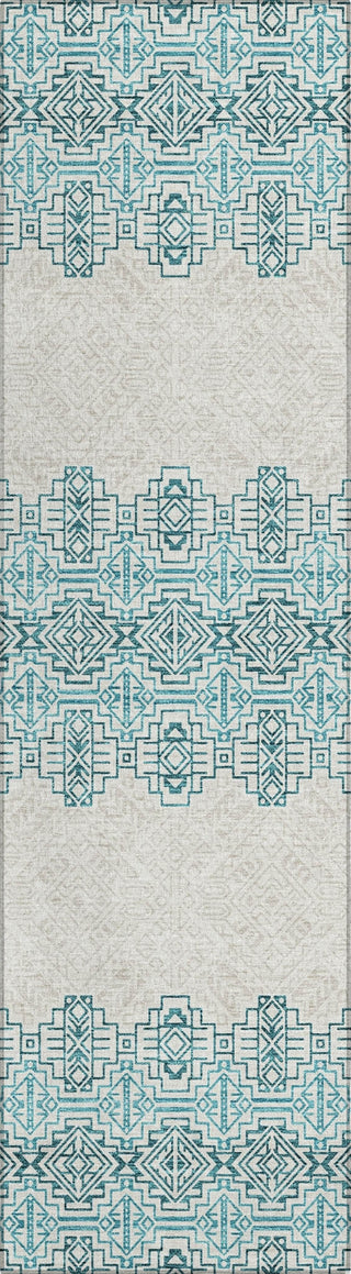 Piper Looms Chantille Southwest ACN970 Teal Machine Washable Area Rug Runner Main Image