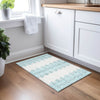Piper Looms Chantille Southwest ACN970 Teal Machine Washable Area Rug Scatter Lifestyle Image Feature