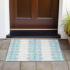 Piper Looms Chantille Southwest ACN970 Teal Machine Washable Area Rug Scatter Outdoor Lifestyle Image Feature