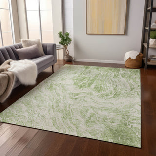 Piper Looms Chantille Abstract ACN971 Aloe Machine Washable Area Rug Lifestyle Image Feature