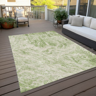 Piper Looms Chantille Abstract ACN971 Aloe Machine Washable Area Rug Outdoor Lifestyle Image Feature