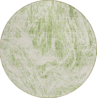 Piper Looms Chantille Abstract ACN971 Aloe Machine Washable Area Rug Round Main Image