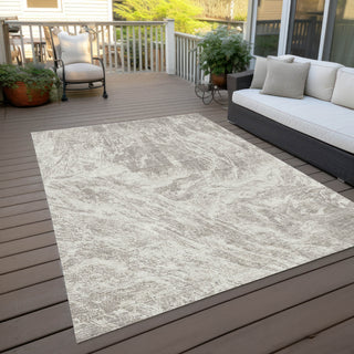 Piper Looms Chantille Abstract ACN971 Beige Machine Washable Area Rug Outdoor Lifestyle Image Feature