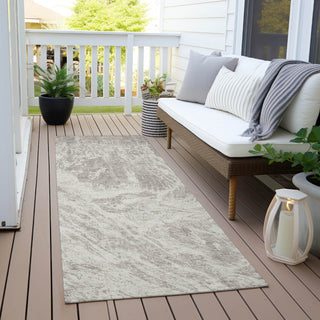 Piper Looms Chantille Abstract ACN971 Beige Machine Washable Area Rug Runner Outdoor Lifestyle Image Feature