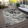 Piper Looms Chantille Abstract ACN971 Black Machine Washable Area Rug Outdoor Lifestyle Image Feature