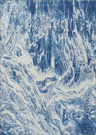 Piper Looms Chantille Abstract ACN971 Navy Machine Washable Area Rug main image