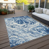 Piper Looms Chantille Abstract ACN971 Navy Machine Washable Area Rug Outdoor Lifestyle Image Feature