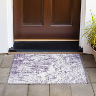 Piper Looms Chantille Abstract ACN971 Purple Machine Washable Area Rug Scatter Outdoor Lifestyle Image Feature
