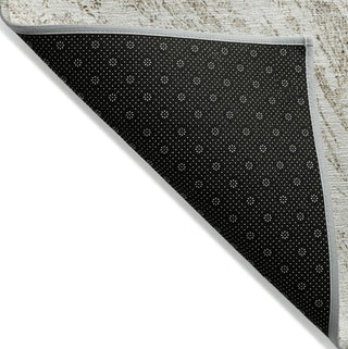 Piper Looms Chantille Abstract ACN971 Taupe Machine Washable Area Rug Backing Image