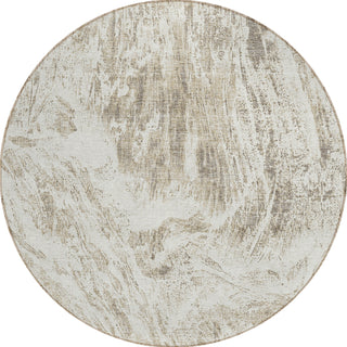 Piper Looms Chantille Abstract ACN971 Taupe Machine Washable Area Rug Round Main Image