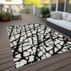 Piper Looms Chantille Abstract ACN972 Black Machine Washable Area Rug Outdoor Lifestyle Image Feature