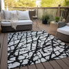 Piper Looms Chantille Abstract ACN972 Black Machine Washable Area Rug Outdoor Lifestyle Image Feature